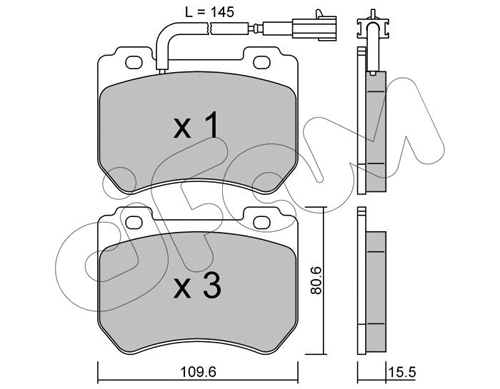 Brake Pad Set, disc brake (822-848-0)