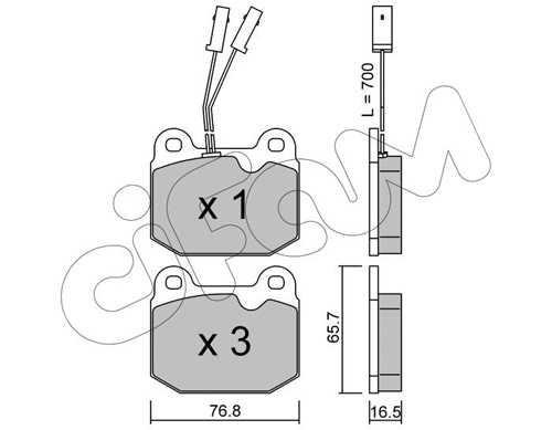 Brake Pad Set, disc brake (822-013-0)