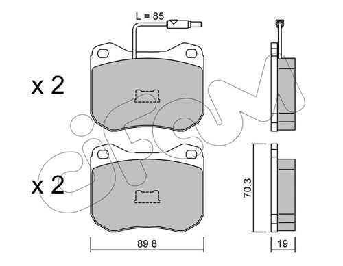 Brake Pad Set, disc brake (822-021-0)