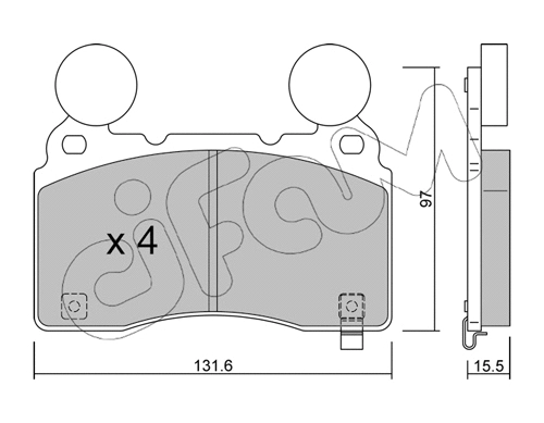 Brake Pad Set, disc brake (822-1179-1)