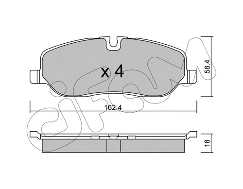 Brake Pad Set, disc brake (822-693-0)