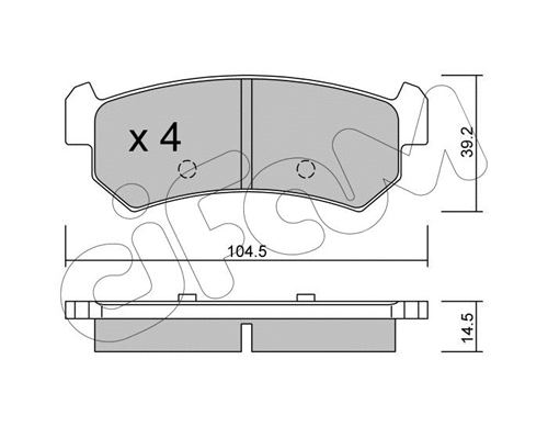 Brake Pad Set, disc brake (822-511-0)