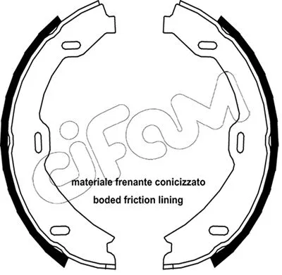 Brake Shoe Set, parking brake (153-241)