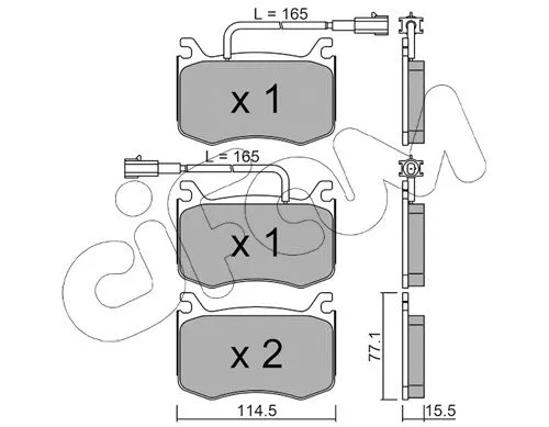 Brake Pad Set, disc brake (822-1099-0)
