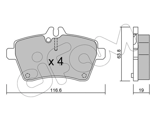 Brake Pad Set, disc brake (822-646-0)