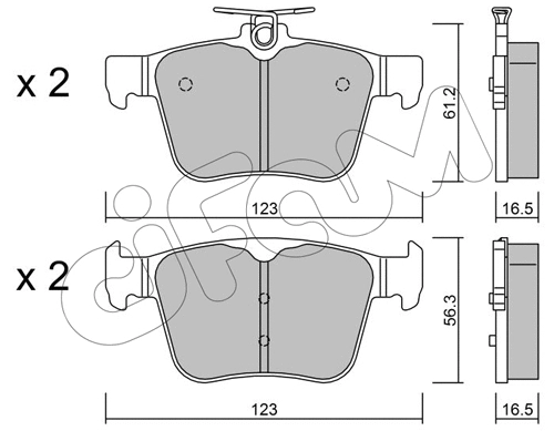 Brake Pad Set, disc brake (822-981-0)