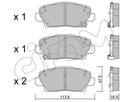 Brake Pad Set, disc brake (822-1302-0)