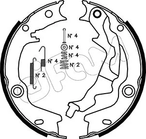 Brake Shoe Set, parking brake (153-187K)