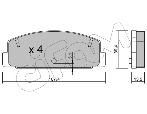 Brake Pad Set, disc brake (822-302-0)