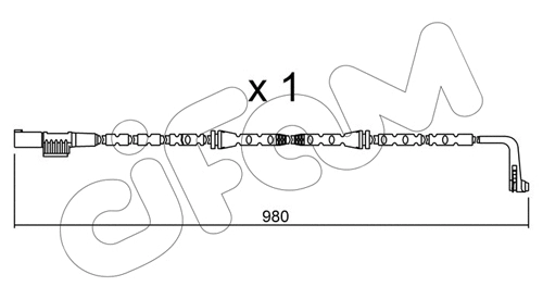 Warning Contact, brake pad wear (SU.306)