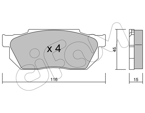 Brake Pad Set, disc brake (822-247-0)