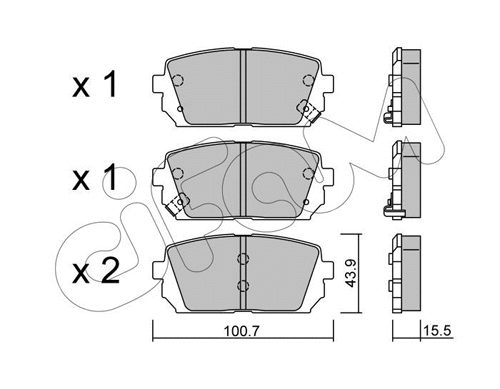 Brake Pad Set, disc brake (822-784-0)