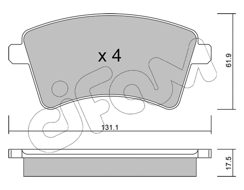 Brake Pad Set, disc brake (822-812-2)