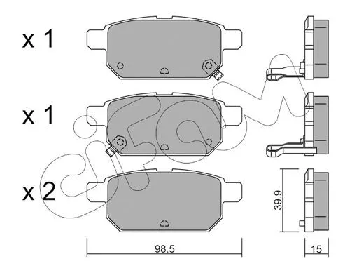 Brake Pad Set, disc brake (822-915-0)