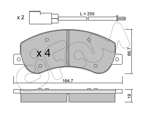 Brake Pad Set, disc brake (822-680-0)