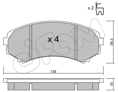 Brake Pad Set, disc brake (822-399-0)