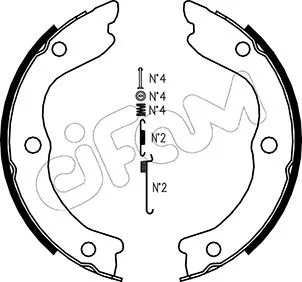 Brake Shoe Set, parking brake (153-293K)
