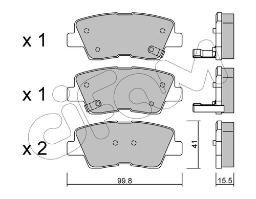 Brake Pad Set, disc brake (822-886-0)