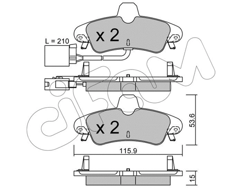Brake Pad Set, disc brake (822-143-2)