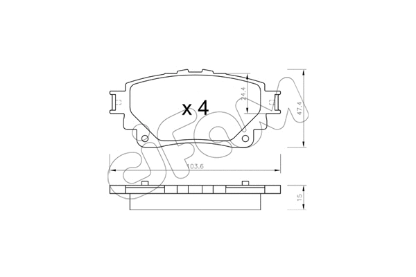 Brake Pad Set, disc brake (822-1290-0)