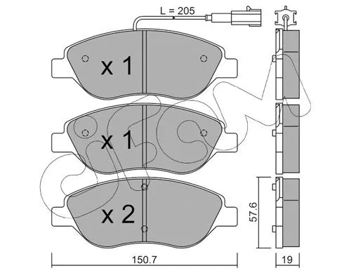 Brake Pad Set, disc brake (822-577-0)