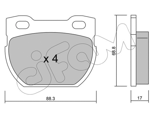 Brake Pad Set, disc brake (822-354-1)