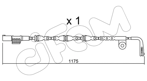 Warning Contact, brake pad wear (SU.253)