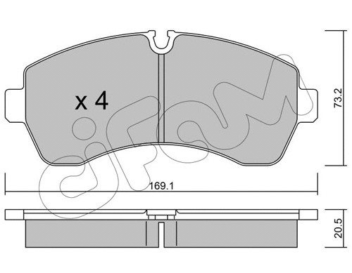 Brake Pad Set, disc brake (822-673-0)