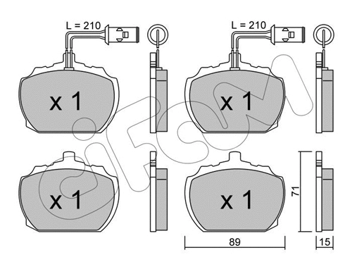 Brake Pad Set, disc brake (822-678-1)