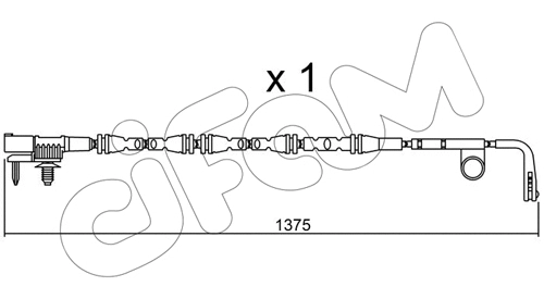 Warning Contact, brake pad wear (SU.315)