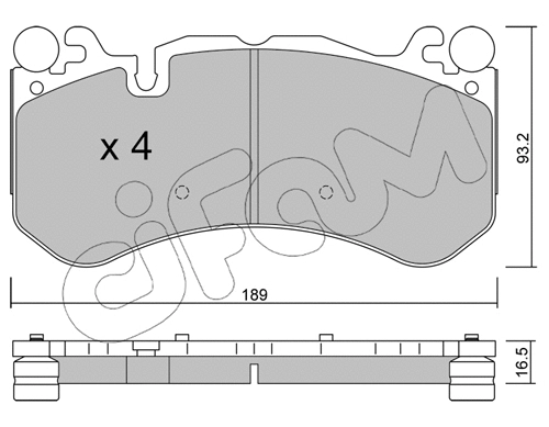 Brake Pad Set, disc brake (822-1198-0)