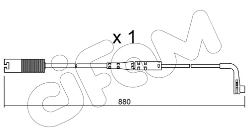 Warning Contact, brake pad wear (SU.207)