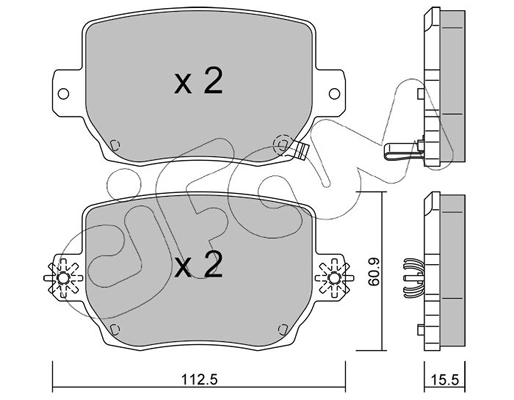 Brake Pad Set, disc brake (822-1334-0)
