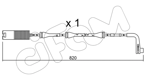 Warning Contact, brake pad wear (SU.151)