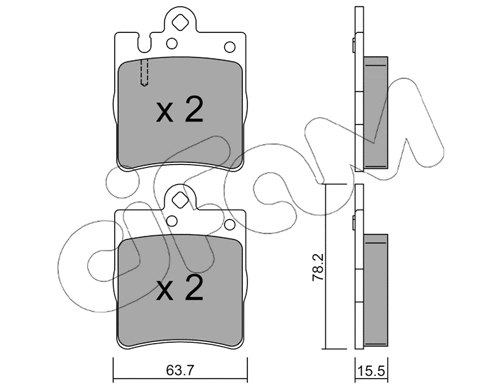 Brake Pad Set, disc brake (822-344-0)