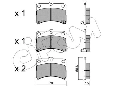 Brake Pad Set, disc brake (822-459-0)