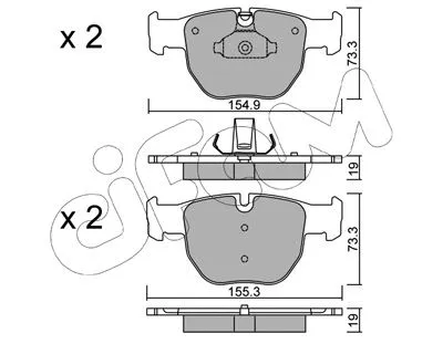 Brake Pad Set, disc brake (822-598-0)