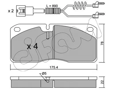 Brake Pad Set, disc brake (822-269-3K)