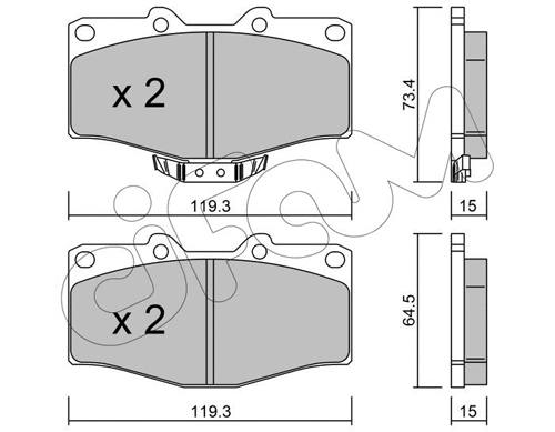 Brake Pad Set, disc brake (822-242-0)
