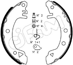 Brake Shoe Set (153-112K)