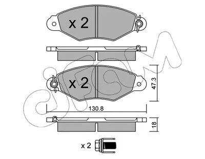 Brake Pad Set, disc brake (822-253-0)