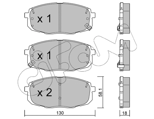 Brake Pad Set, disc brake (822-513-1)