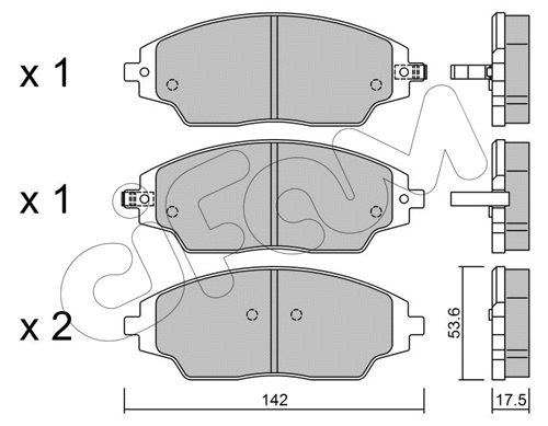Brake Pad Set, disc brake (822-1008-0)