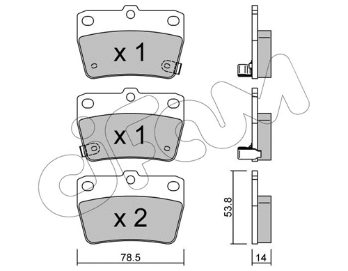 Brake Pad Set, disc brake (822-431-0)
