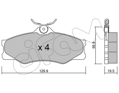 Brake Pad Set, disc brake (822-636-0)