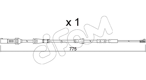 Warning Contact, brake pad wear (SU.361)