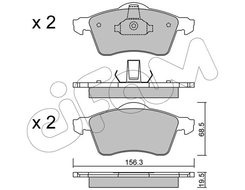 Brake Pad Set, disc brake (822-263-0)