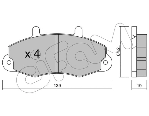 Brake Pad Set, disc brake (822-194-0)