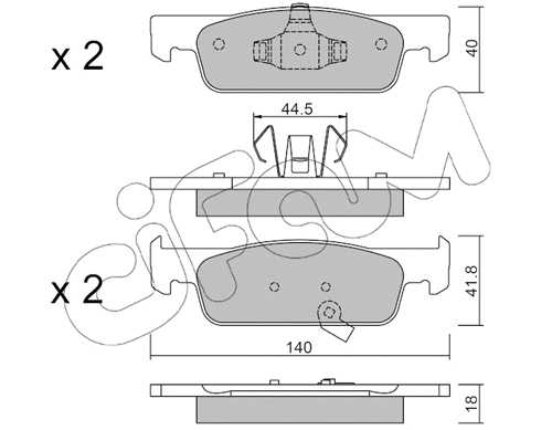 Brake Pad Set, disc brake (822-975-2)