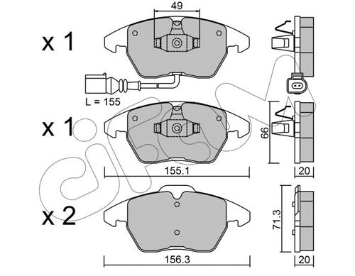 Brake Pad Set, disc brake (822-548-0)